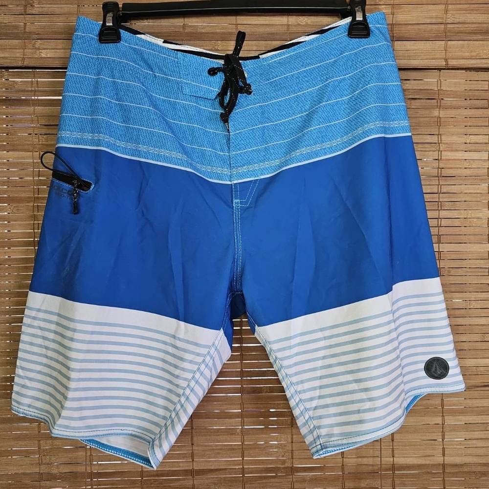 Volcom Blue and White Board Shorts